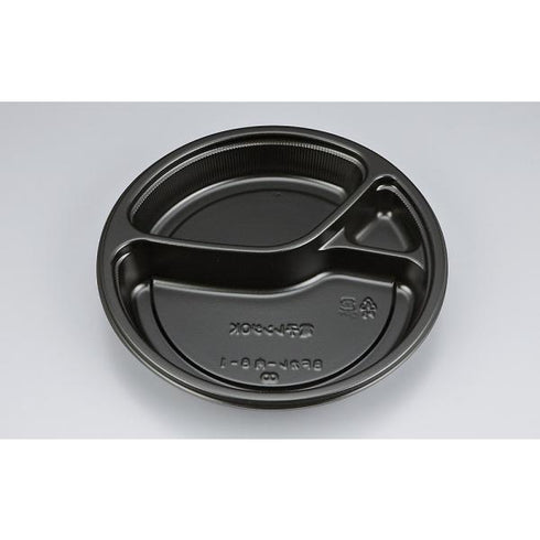 【蓋付き】BFカレー内8-1(黒) 【本体400枚・蓋400枚セット】